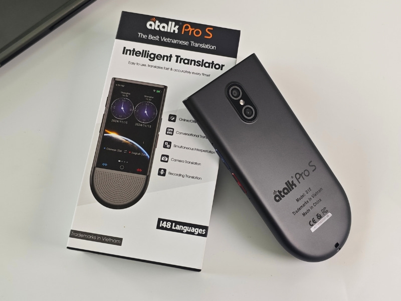Máy Thông Dịch Cao Cấp ATalk Pro S - Dịch Tự Động 148 Ngôn Ngữ Không Cần Bấm Nút