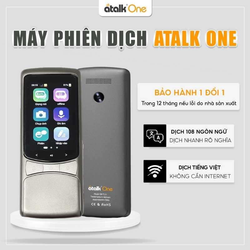 Máy Dịch 138 Ngôn Ngữ Cầm Tay ATalk One