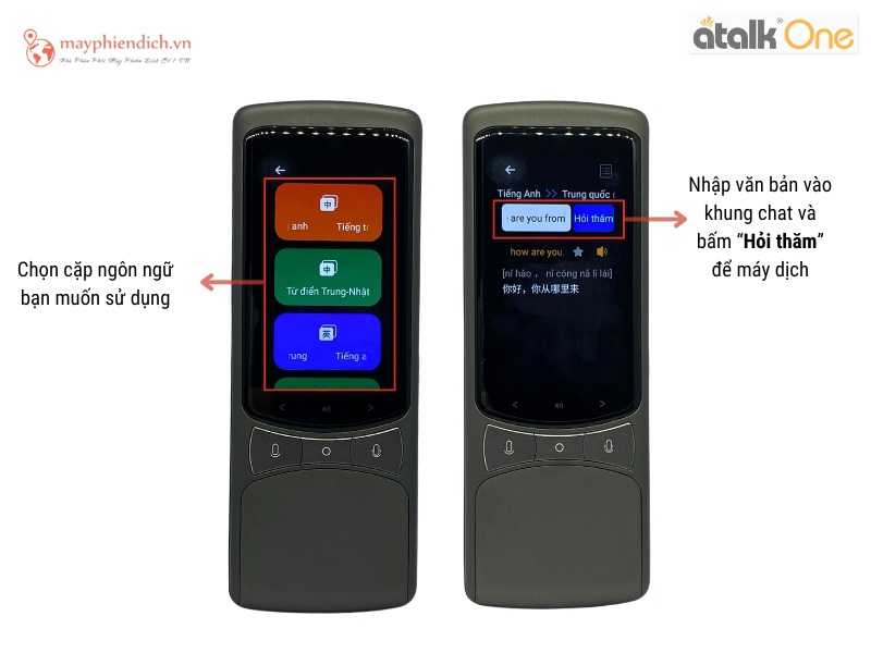 Từ điển trên máy phiên dịch Atalk One