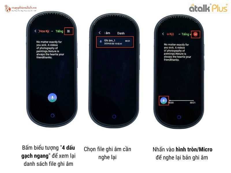 Tính năng dịch ghi âm giúp bạn ghi lại đoạn âm thanh và nhận bản dịch chính xác