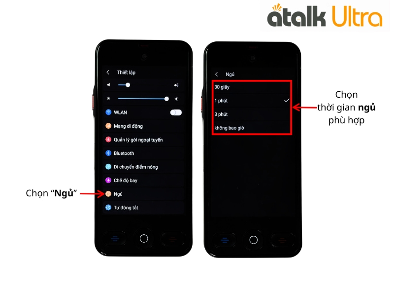 Bật Chế Độ Ngủ Trên Máy Dịch Tự Động ATalk Ultra