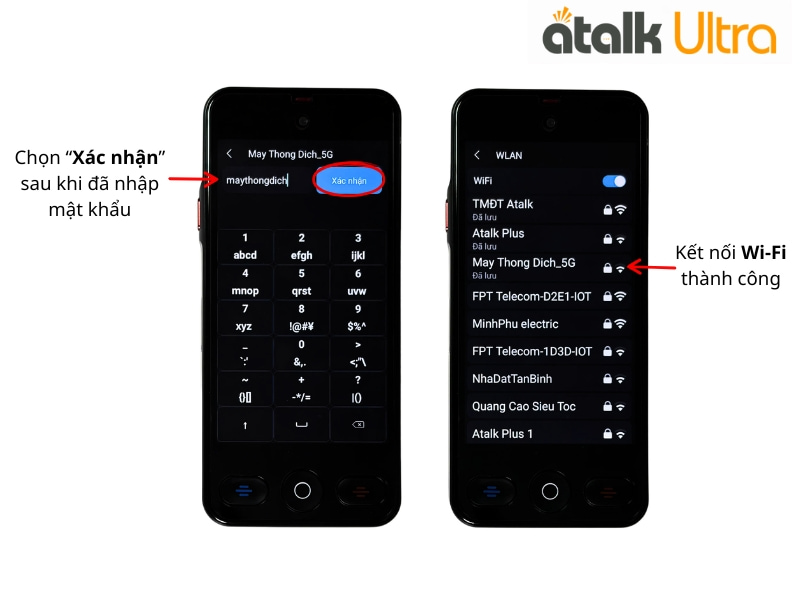 Cách Kết Nối Wi-Fi Trên Máy Dịch Cuộc Gọi Đa Quốc Gia ATalk Ultra