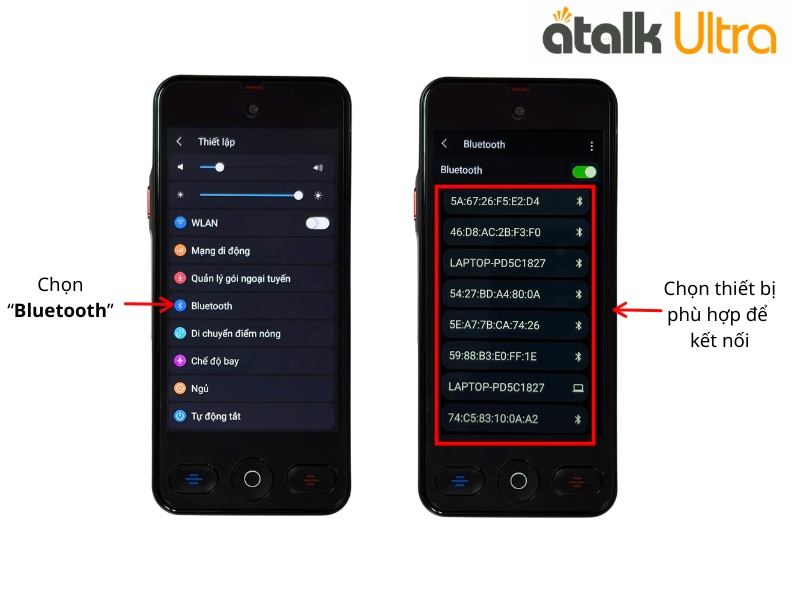 Hướng Dẫn Kết Nối Bluetooth Trên Máy Dịch ATalk Ultra