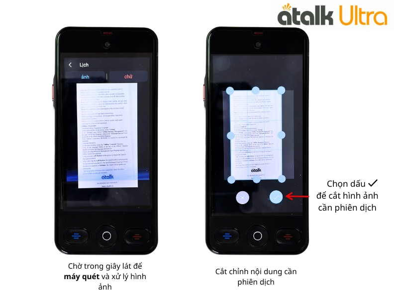 Hướng Dẫn Sử Dụng Tính Năng Dịch Hình Ảnh Trên Thiết Bị Dịch Ngôn Ngữ ATalk Ultra