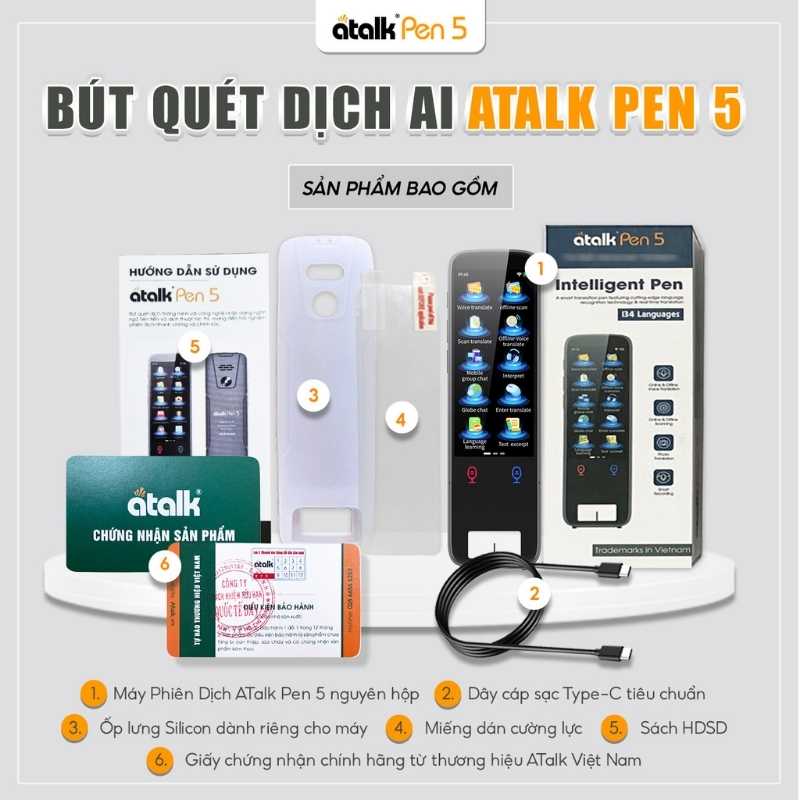 Bút Phiên Dịch Ngôn Ngữ Tiếng Malaysia ATalk Pen 5
