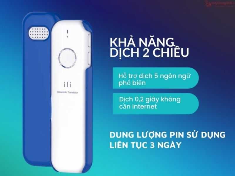 Ili có thiết kế nhỏ gọn, tiện lợi, dễ đeo theo bên người