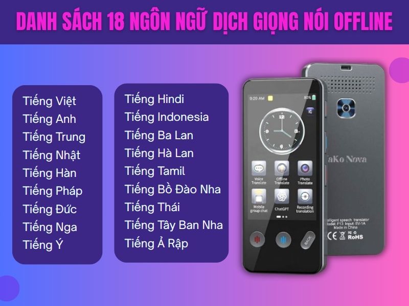 Danh Sách Ngôn Ngữ Hỗ Trợ Dịch Offline Trên YaKo NoVa Danh Sách Ngôn Ngữ Hỗ Trợ Dịch Offline Trên YaKo NoVa