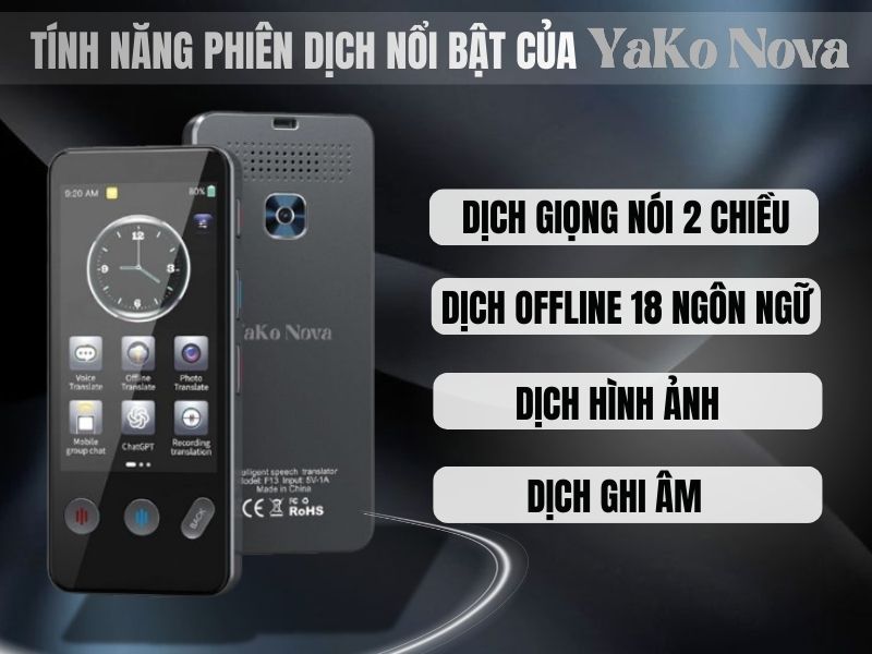 Những Tính Năng Nổi Bật Của Máy Phiên Dịch Thông Minh YaKo Nova Những Tính Năng Nổi Bật Của Máy Phiên Dịch Thông Minh YaKo Nova