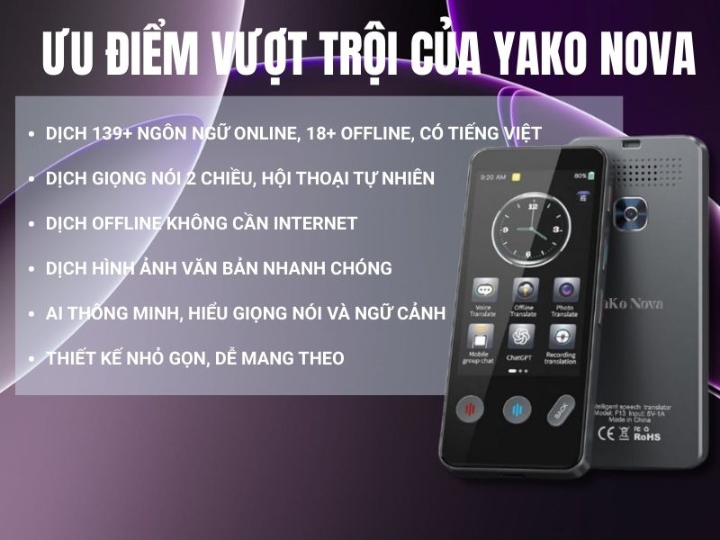 Ưu Điểm Nổi Bật Của Máy Phiên Dịch Thông Minh YaKo Nova Ưu Điểm Nổi Bật Của Máy Phiên Dịch Thông Minh YaKo Nova