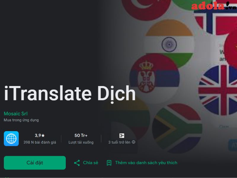 Ứng Dụng Phiên Âm Tiếng Hàn iTranslate Dịch