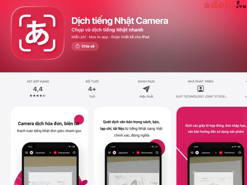 Ứng Dụng Dịch Tiếng Nhật Camera Ứng Dụng Dịch Tiếng Nhật Camera