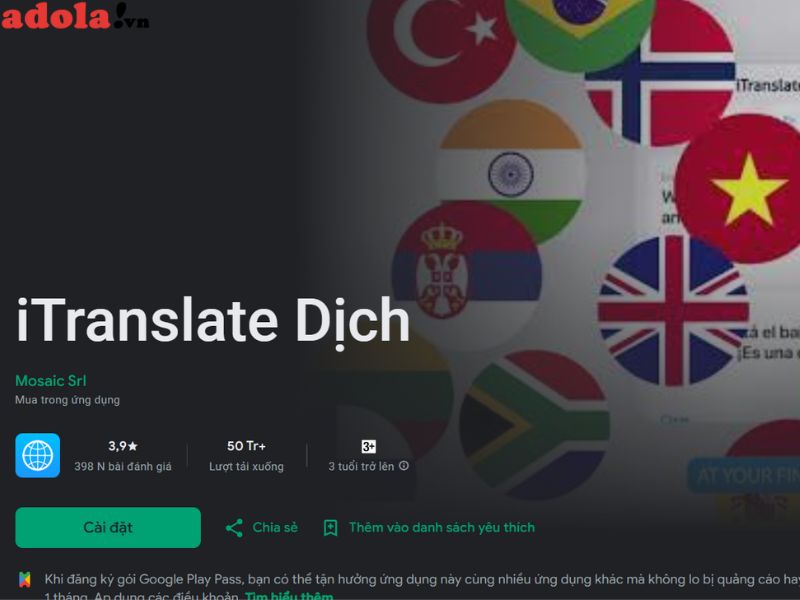 Phần Mềm Dịch Hán Tự iTranslate Dịch