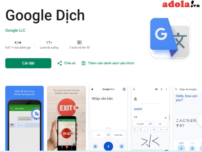Phần Mềm Dịch Tiếng Trung - Việt Google Translate