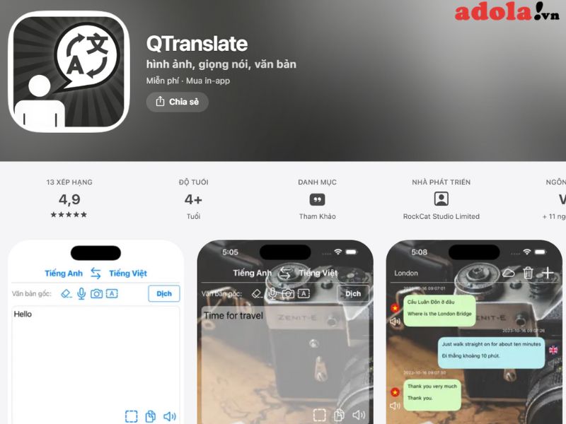 Ứng Dụng Dịch Tiếng Trung Miễn Phí QTranslate